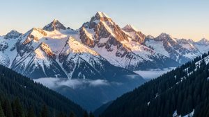 Montagne suisse préservée au lever du soleil : recycler l'or, c'est éviter de l'extraire une seconde fois