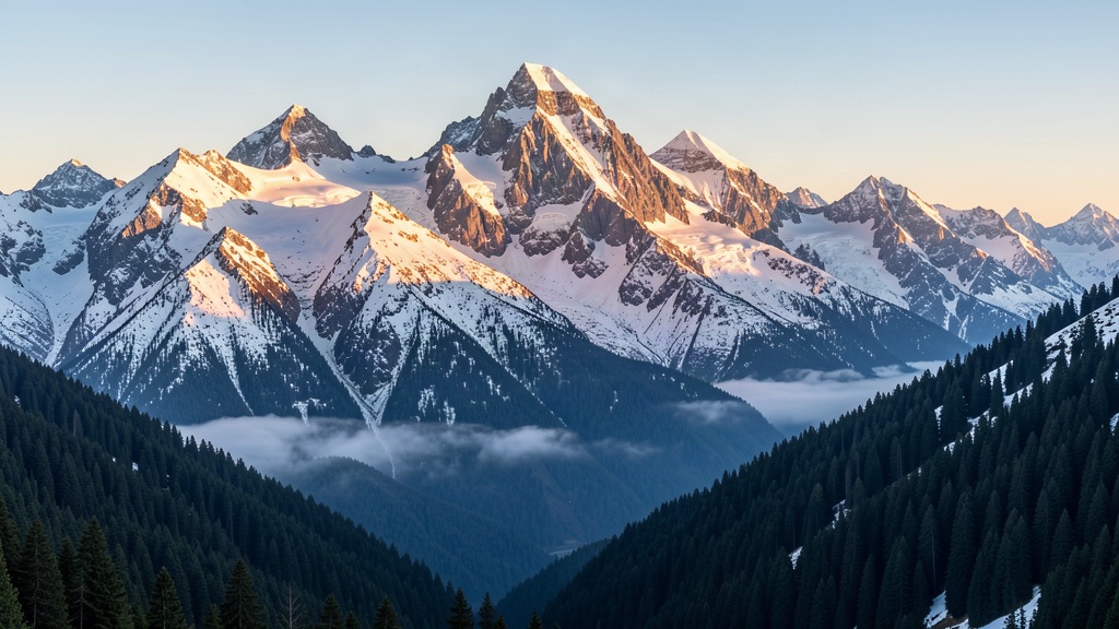 Montagne suisse préservée au lever du soleil : recycler l'or, c'est éviter de l'extraire une seconde fois