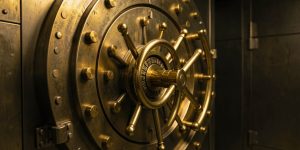 Porte d'une salle des coffres privée : le stockage sécurisé hors du circuit bancaire depuis 2012