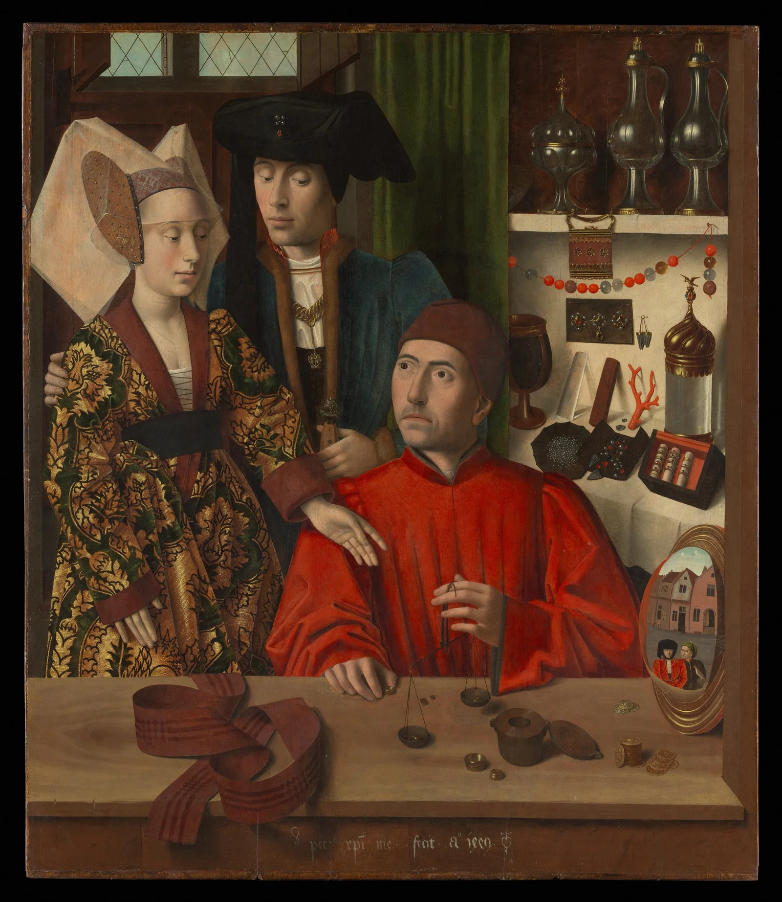 Petrus Christus, Un orfèvre dans son atelier, 1449